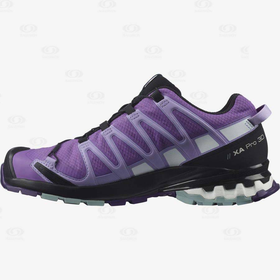 Purple Salomon XA PRO 3D v8 GORE-TEX Women's Hiking Shoes | US-L1760