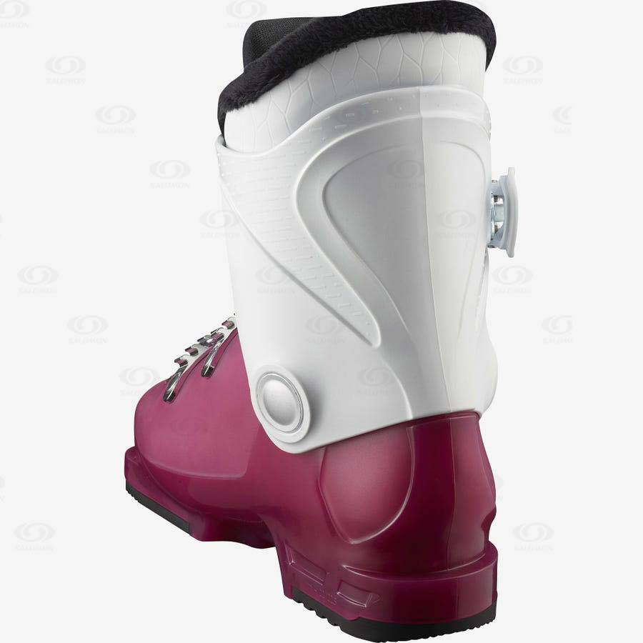 Purple / White Salomon T3 RT GIRLY kids Ski Boots | US-O2244