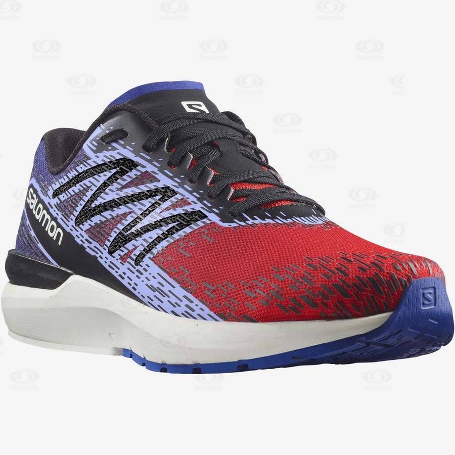 Red / Blue Salomon SONIC 5 BALANCE Men's Running Shoes | US-N2457