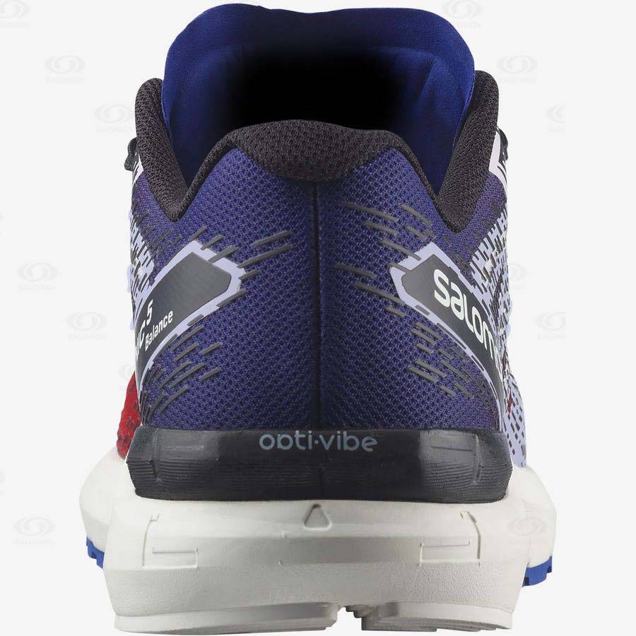 Red / Blue Salomon SONIC 5 BALANCE Men's Running Shoes | US-N2457