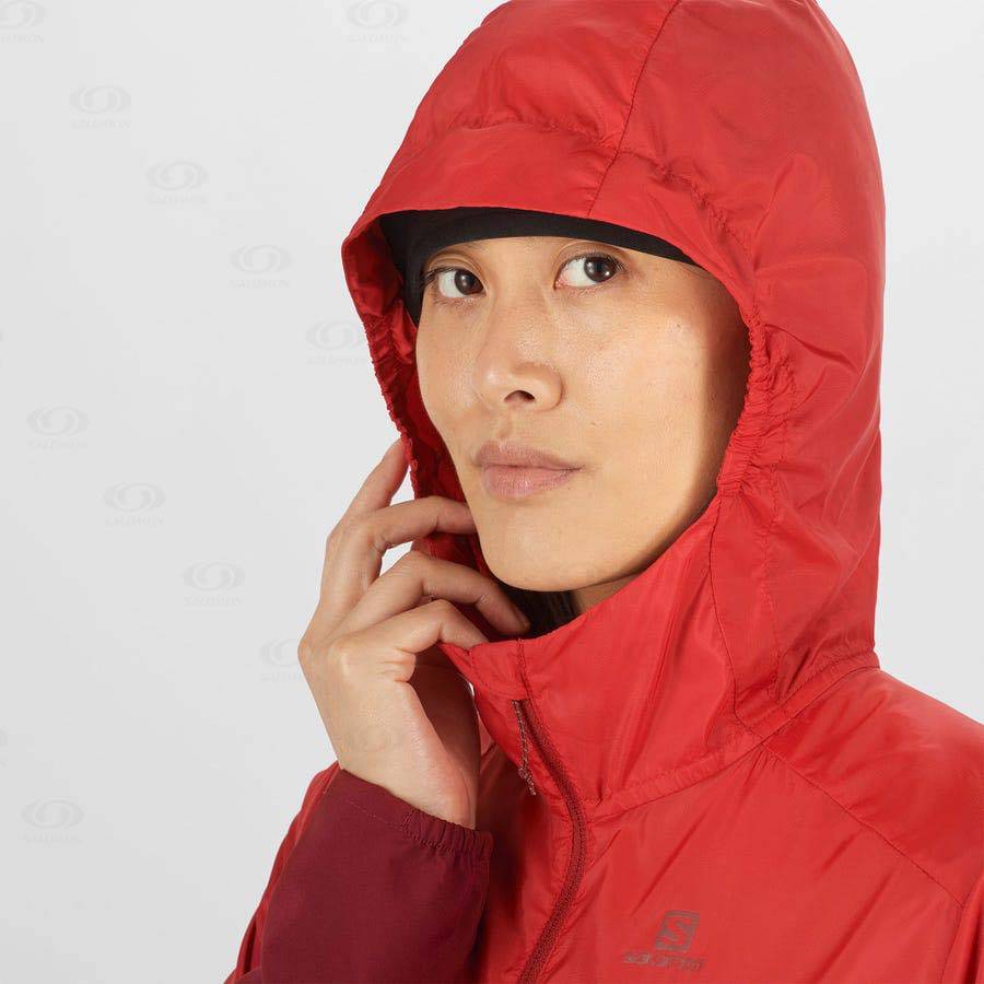 Red Salomon AGILE WIND Women's Windbreakers Jacket | US-W2450