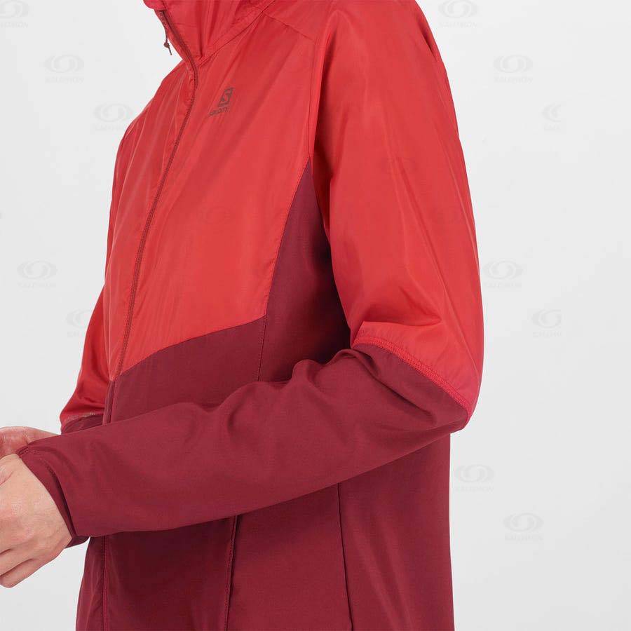 Red Salomon AGILE WIND Women's Windbreakers Jacket | US-W2450