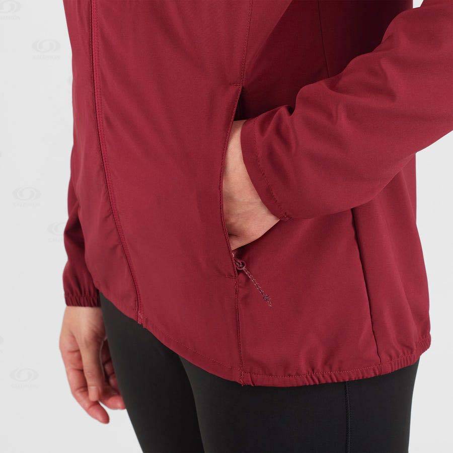 Red Salomon AGILE WIND Women's Windbreakers Jacket | US-W2450