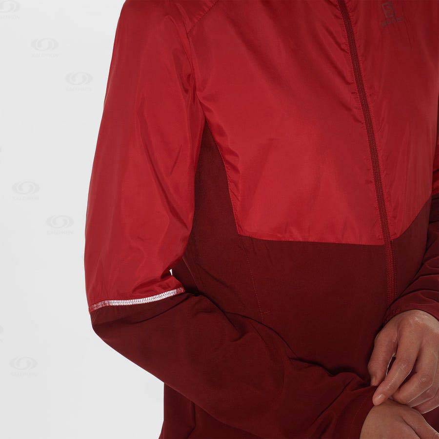 Red Salomon AGILE WIND Women's Windbreakers Jacket | US-W2450