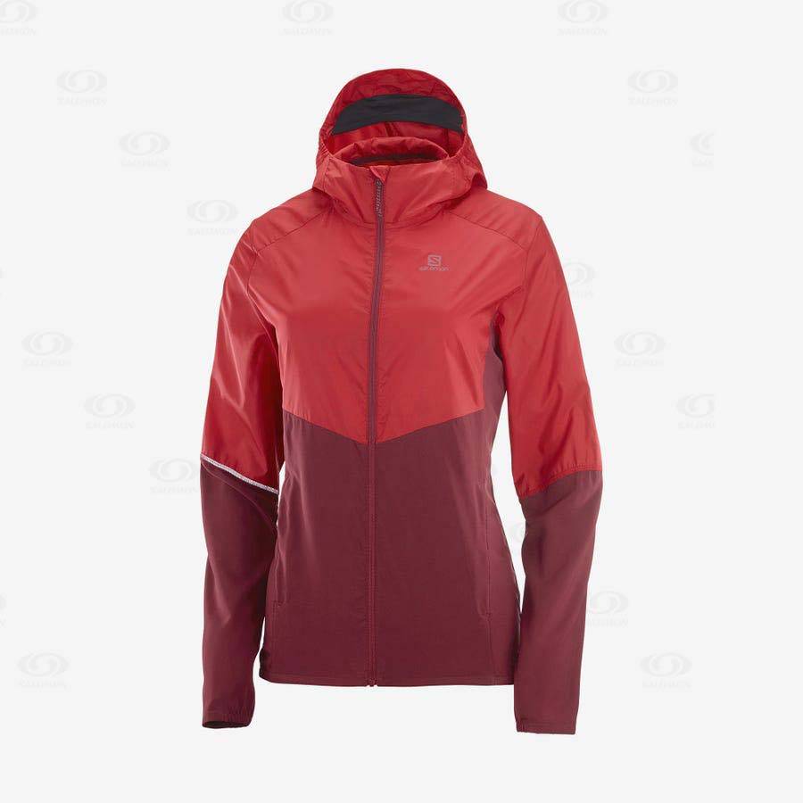 Red Salomon AGILE WIND Women\'s Windbreakers Jacket | US-W2450