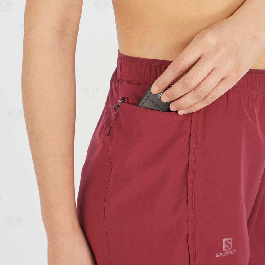 Red Salomon AGILE Women's Shorts | US-A2403