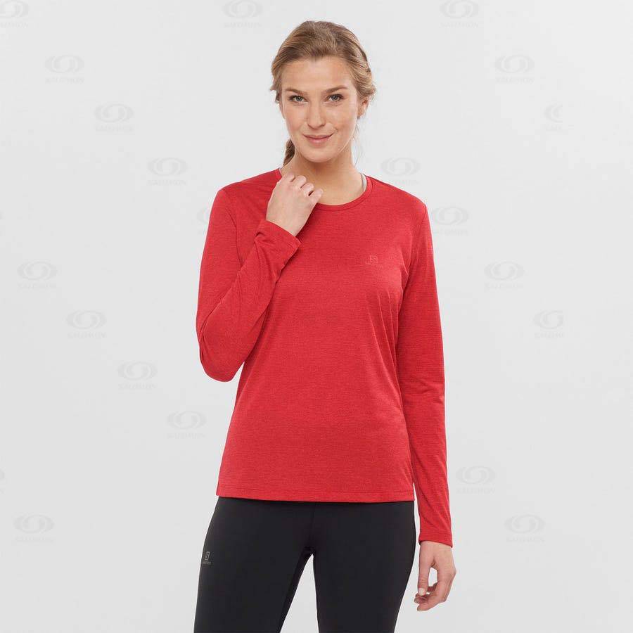 Red Salomon AGILE Women's T Shirts | US-N1568