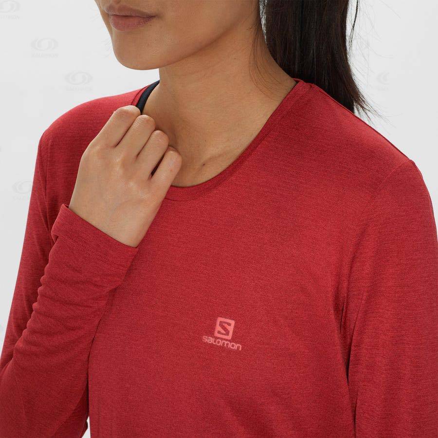 Red Salomon AGILE Women's T Shirts | US-N1568