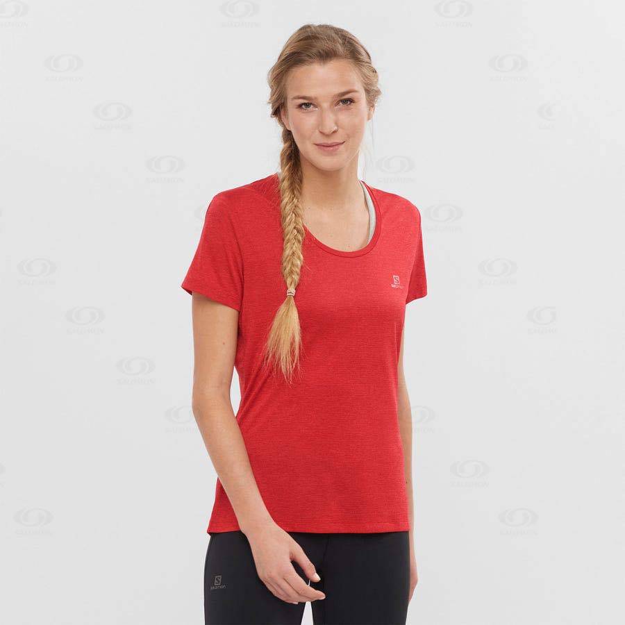 Red Salomon AGILE Women's T Shirts | US-O2489