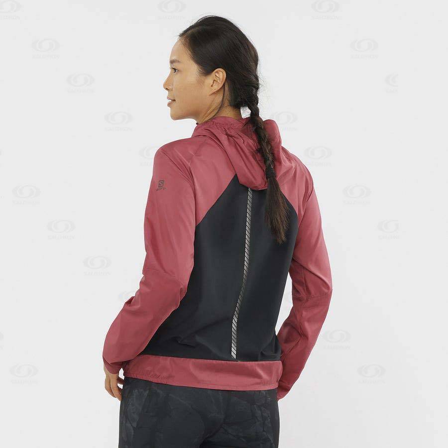 Red Salomon BONATTI CROSS WIND Women's Windbreakers Jacket | US-O2582