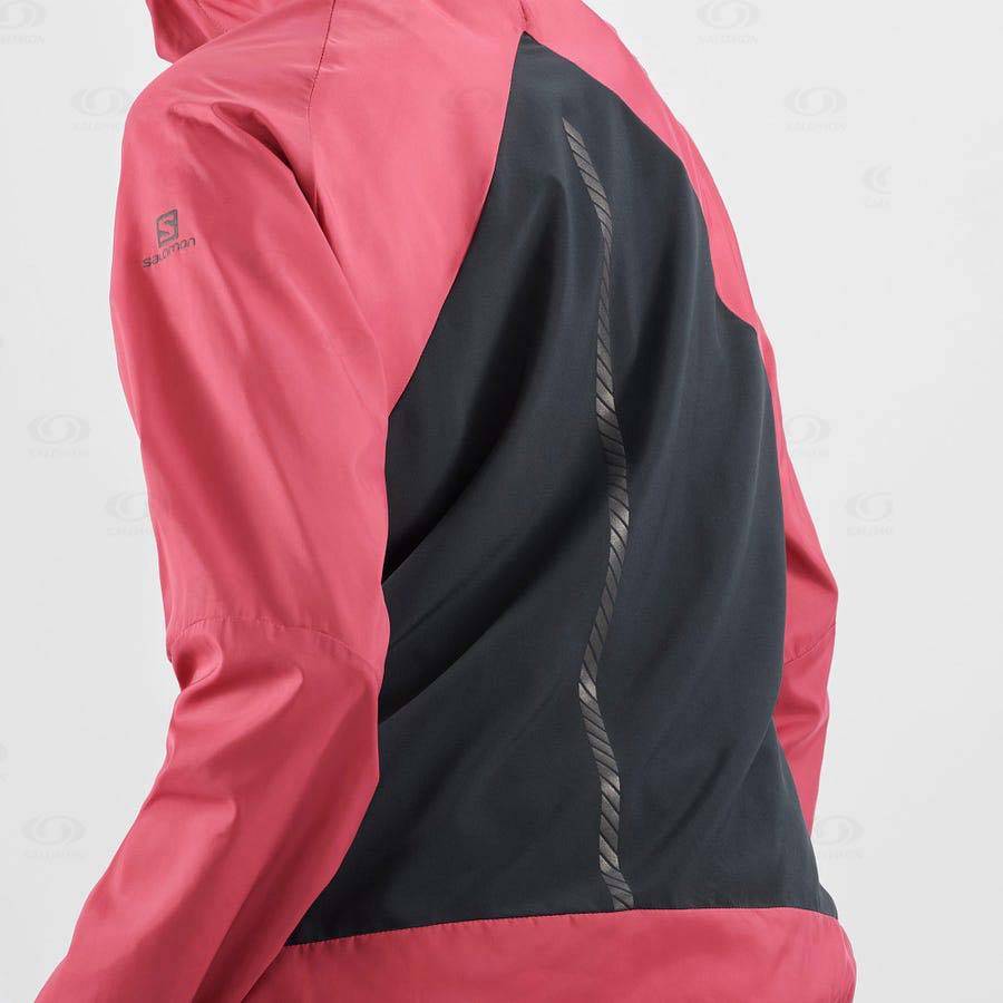 Red Salomon BONATTI CROSS WIND Women's Windbreakers Jacket | US-O2582