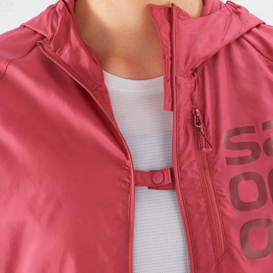 Red Salomon BONATTI CROSS WIND Women's Windbreakers Jacket | US-O2582