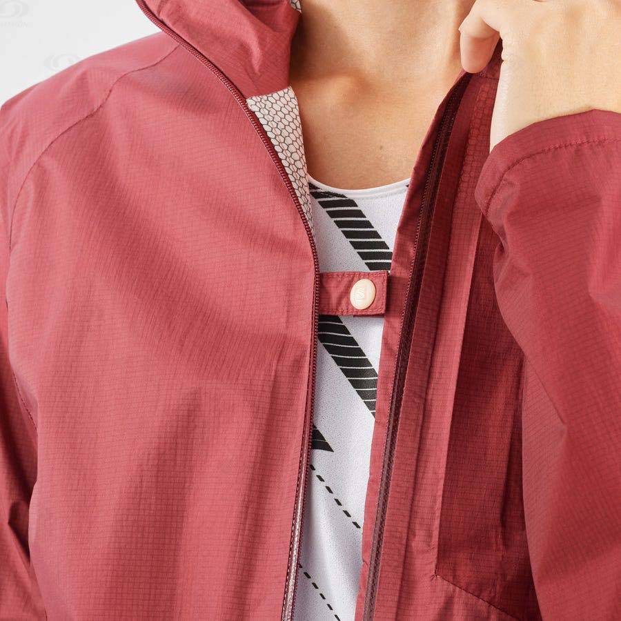 Red Salomon BONATTI WATERPROOF Women's Waterproof Jackets | US-A1710