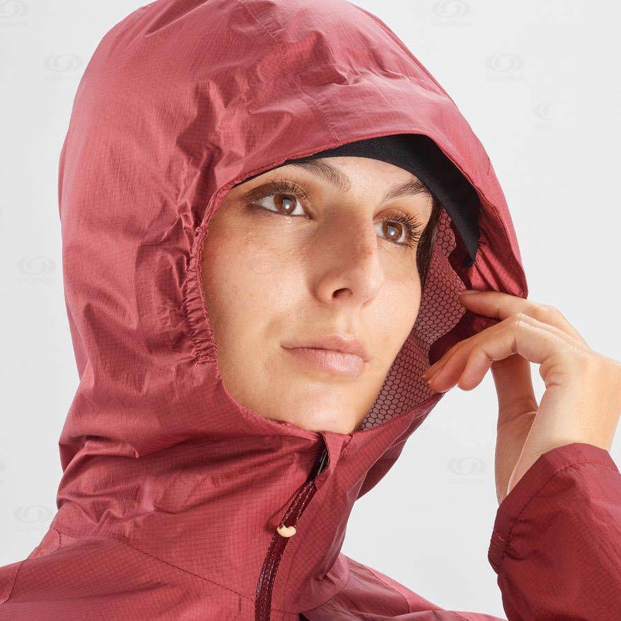 Red Salomon BONATTI WATERPROOF Women's Waterproof Jackets | US-A1710