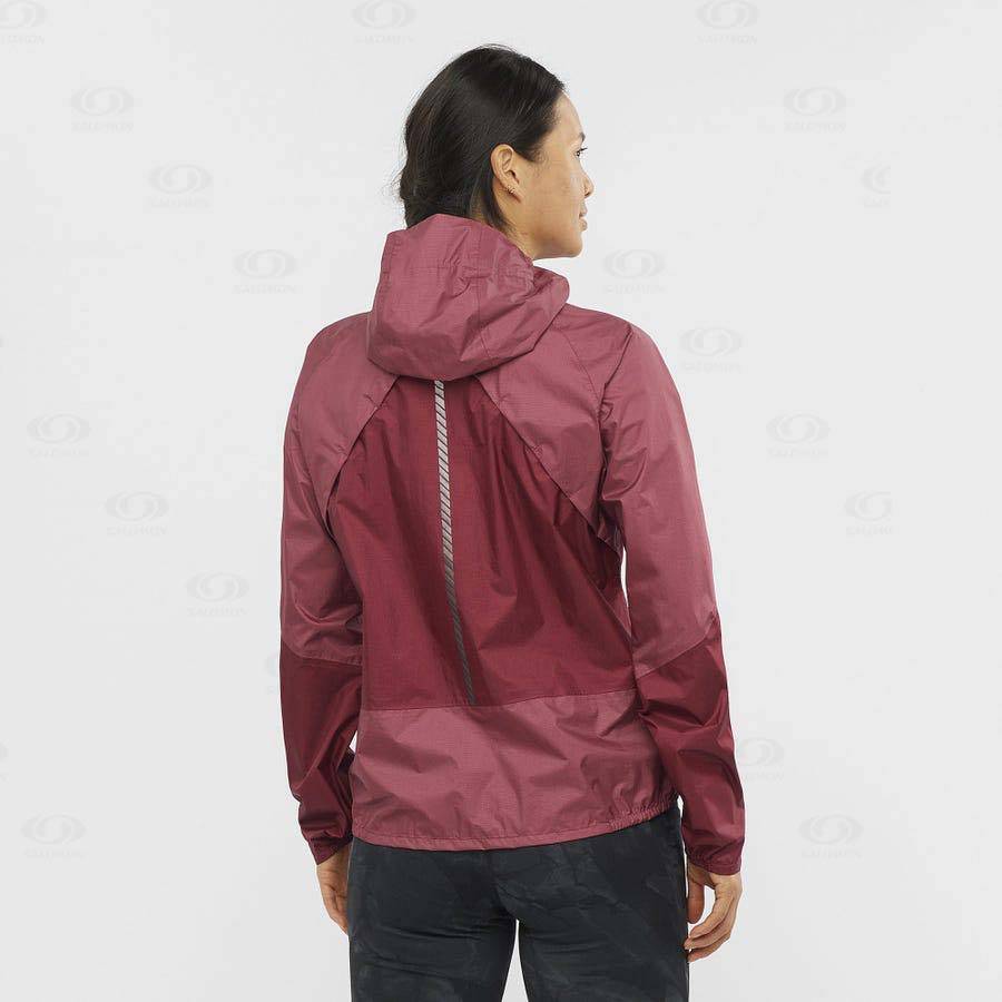 Red Salomon BONATTI WATERPROOF Women's Waterproof Jackets | US-A1710