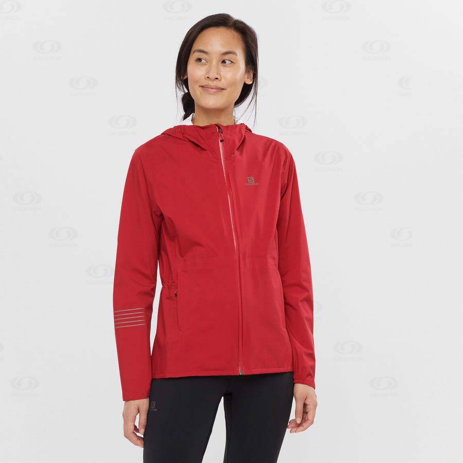 Red Salomon BONATTI WATERPROOF Women's Waterproof Jackets | US-A2081