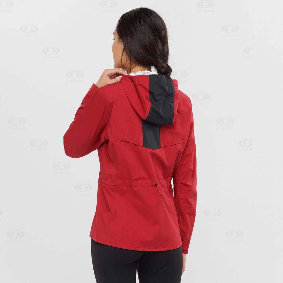 Red Salomon BONATTI WATERPROOF Women's Waterproof Jackets | US-A2081