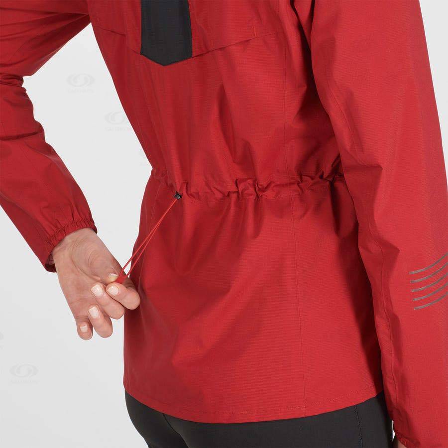 Red Salomon BONATTI WATERPROOF Women's Waterproof Jackets | US-A2081