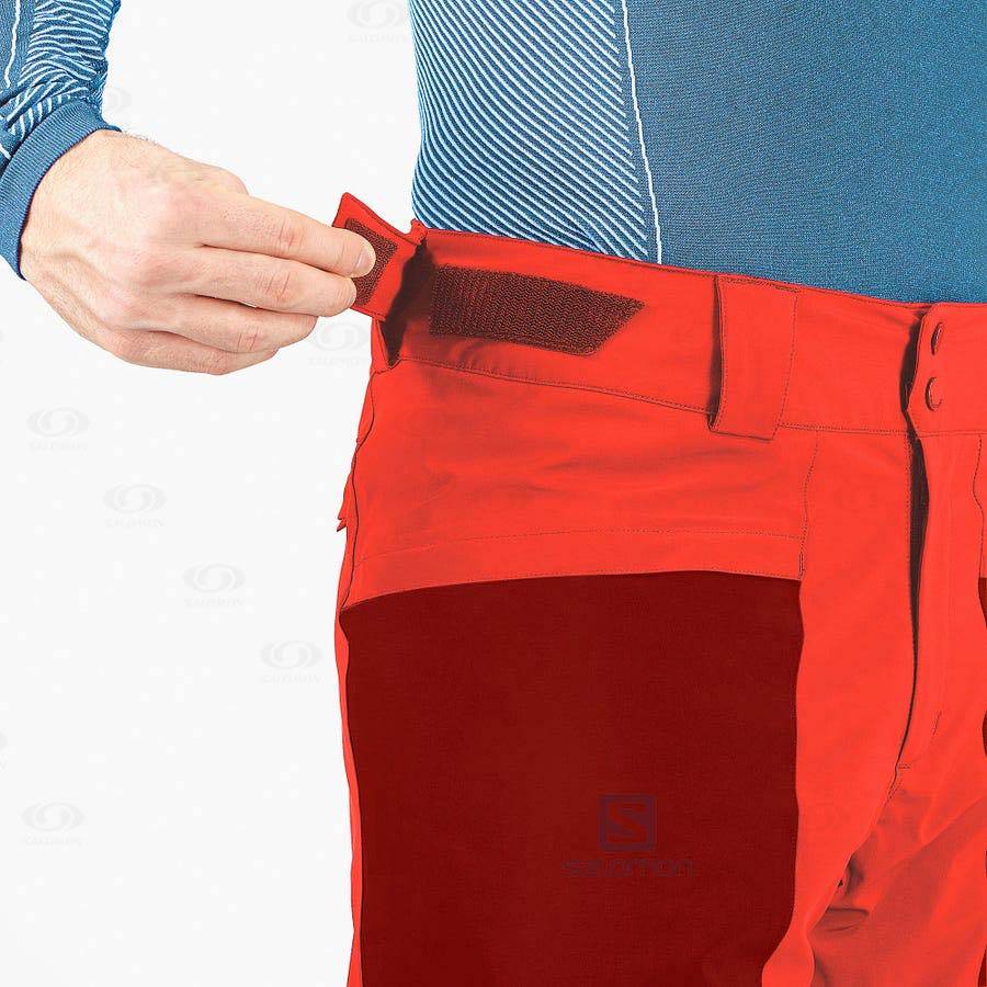 Red Salomon BRILLIANT Men's Ski Pants | US-W3090