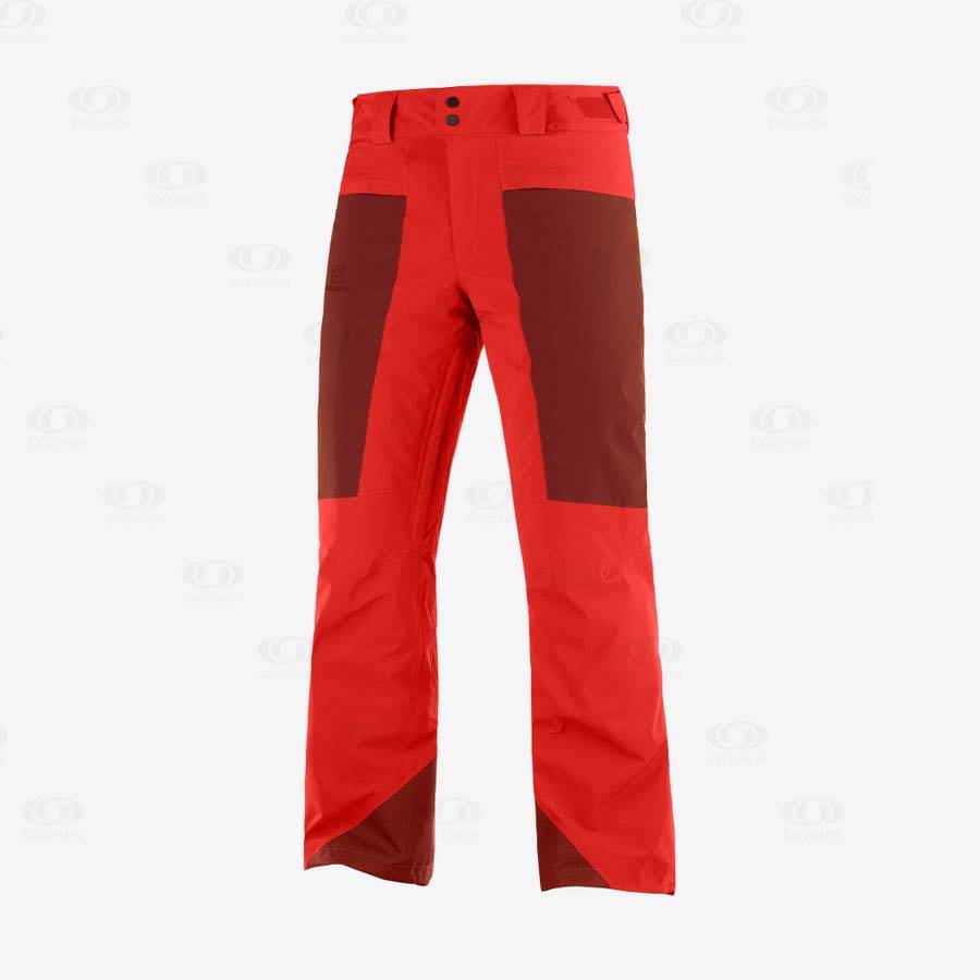 Red Salomon BRILLIANT Men\'s Ski Pants | US-W3090