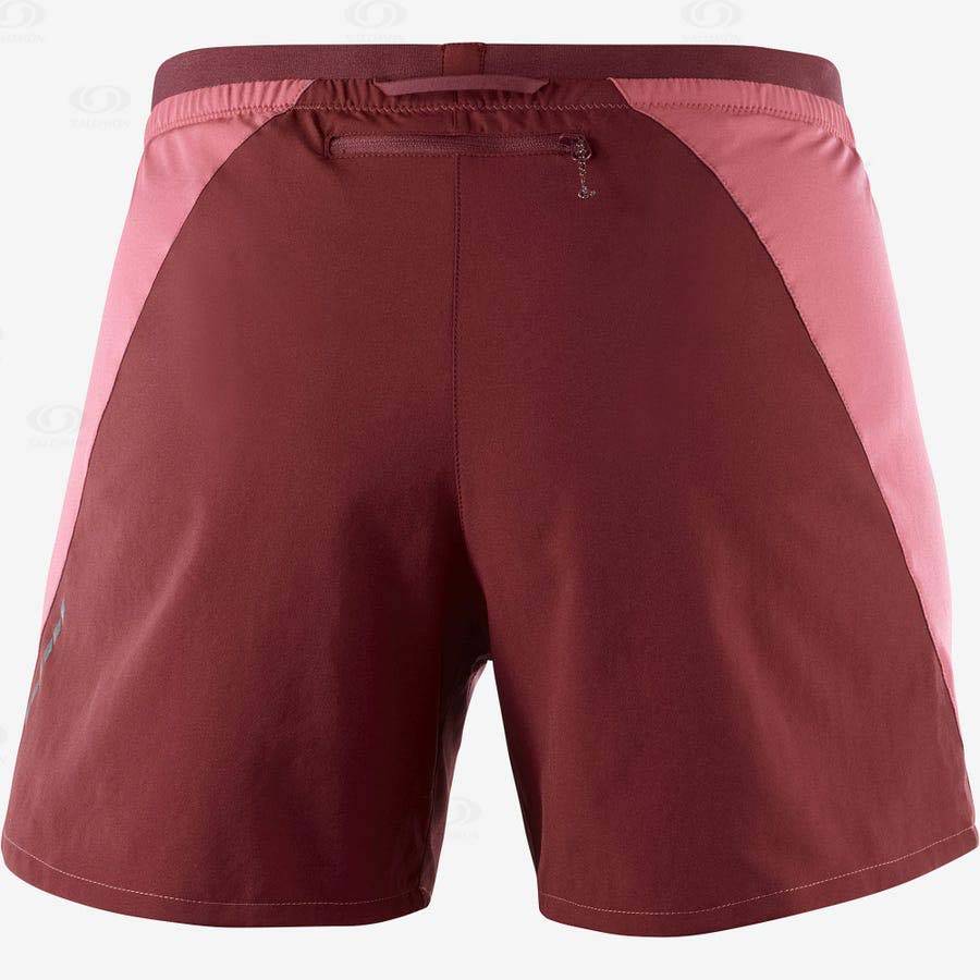 Red Salomon CROSS 5'' Women's Shorts | US-L2320