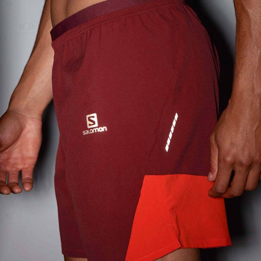 Red Salomon CROSS 7'' NO LINER Men's Shorts | US-S1289