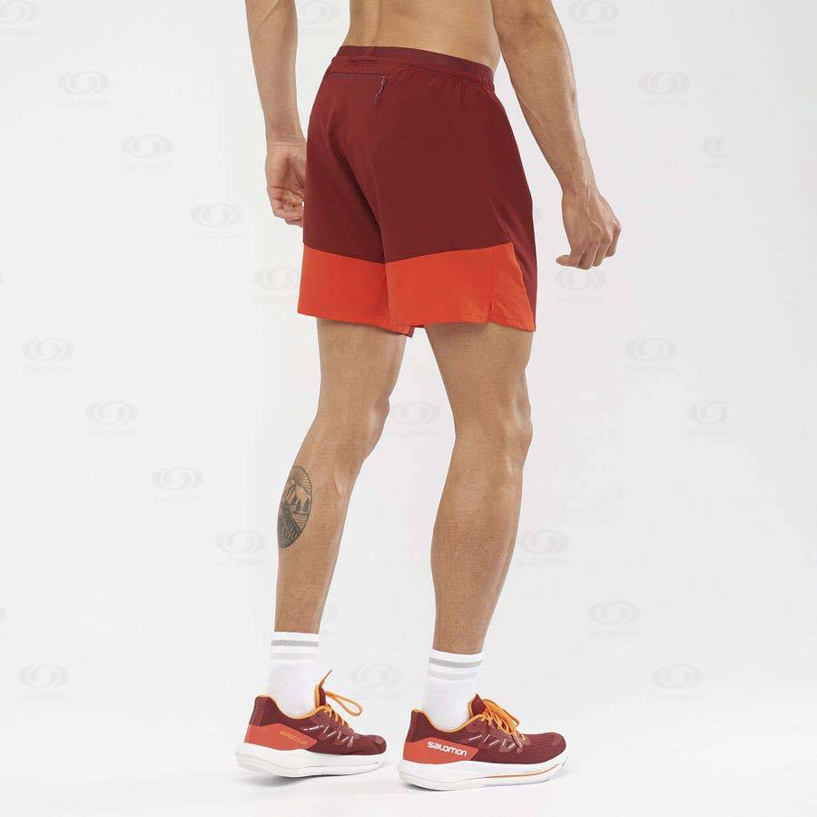 Red Salomon CROSS 7'' NO LINER Men's Shorts | US-S1289