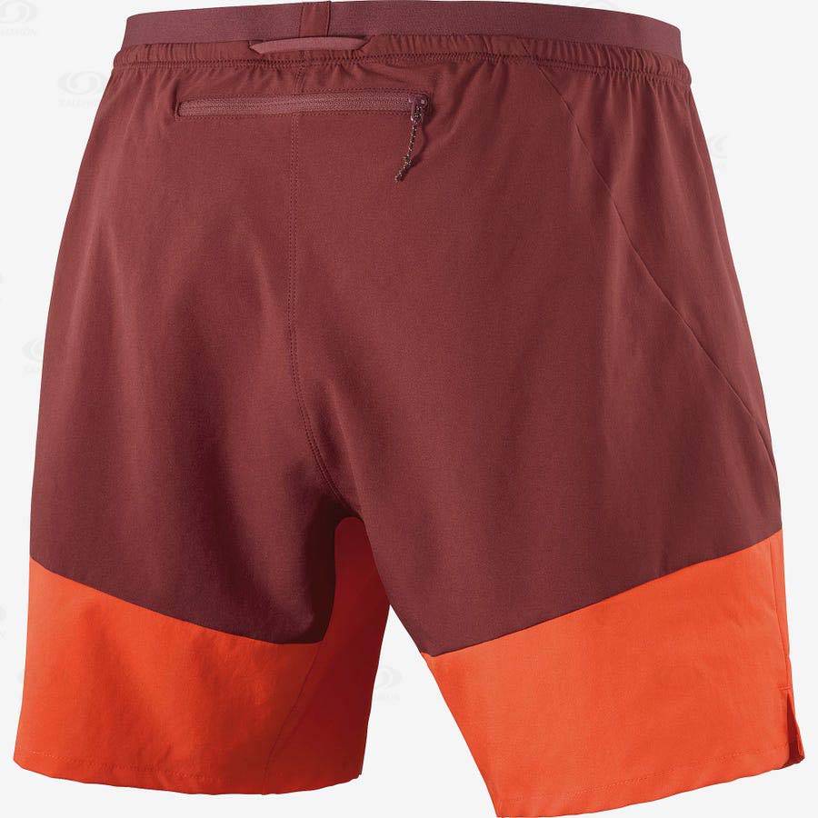 Red Salomon CROSS 7'' NO LINER Men's Shorts | US-S1289