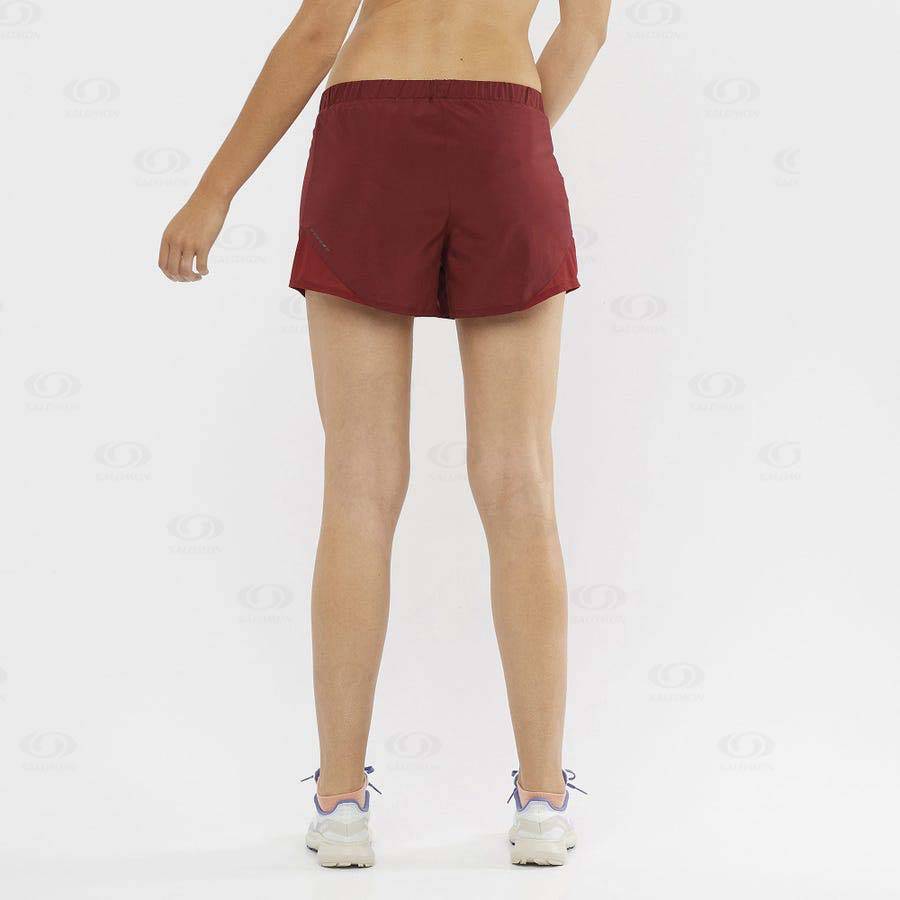 Red Salomon CROSS REBEL 4'' Women's Shorts | US-O1607