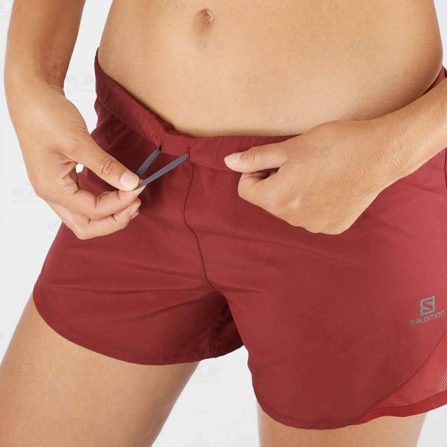 Red Salomon CROSS REBEL 4'' Women's Shorts | US-O1607