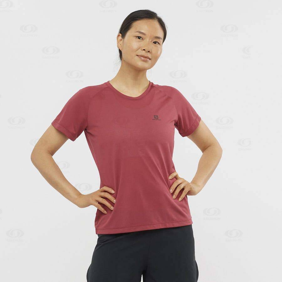 Red Salomon CROSS REBEL Women's T Shirts | US-M1454