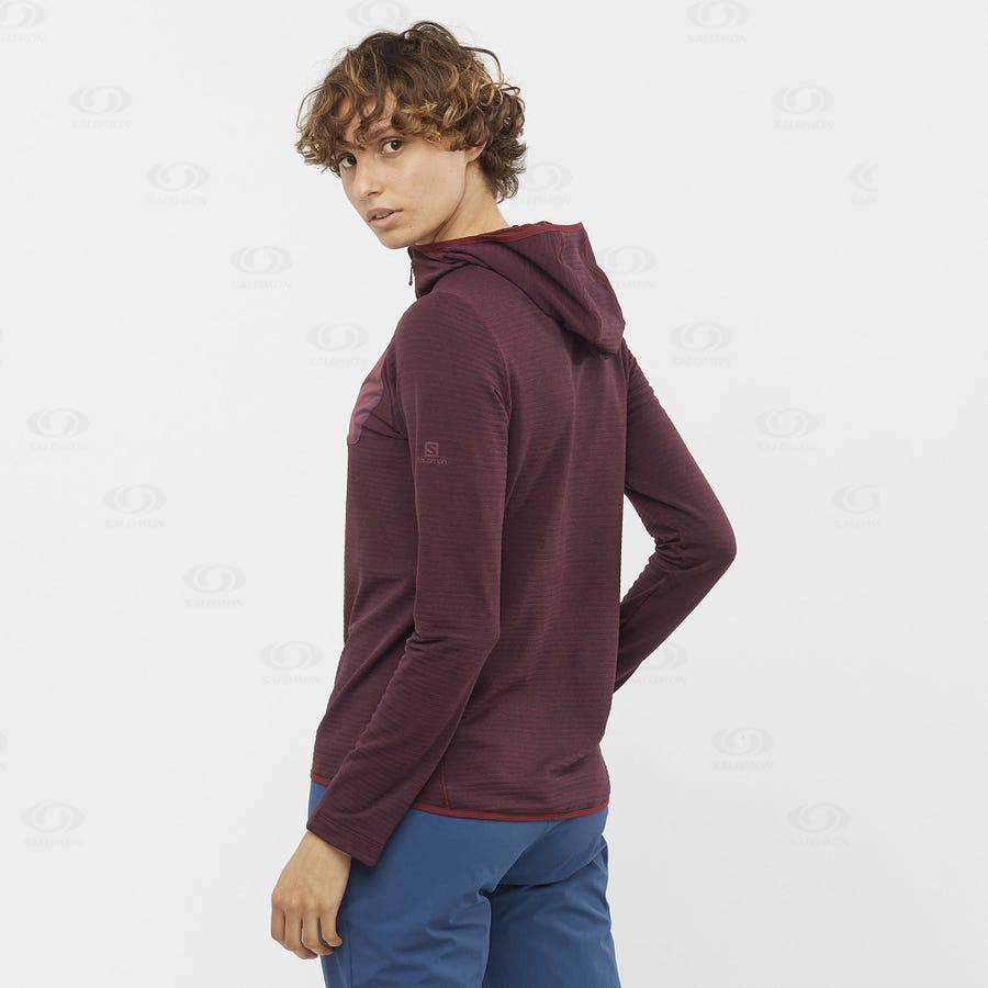 Red Salomon ESSENTIAL LIGHTWARM HOODED Women's Hoodie | US-O1264