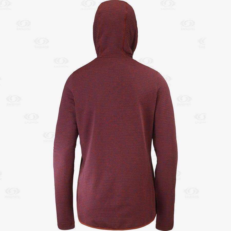 Red Salomon ESSENTIAL LIGHTWARM HOODED Women's Hoodie | US-O1264