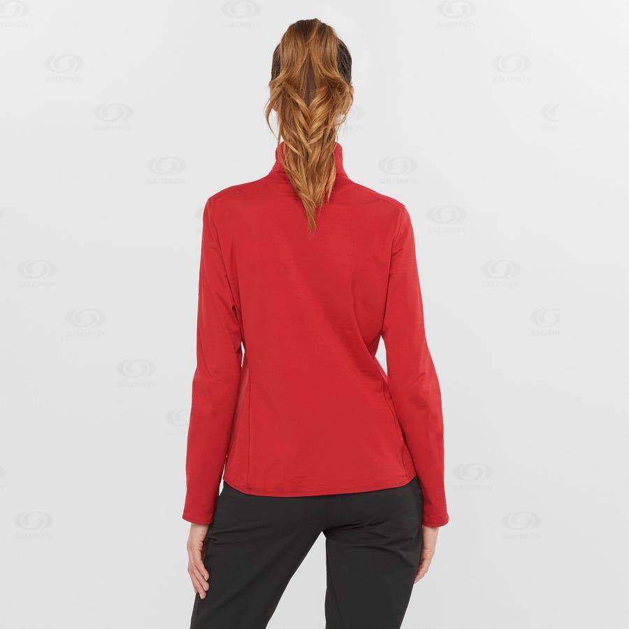 Red Salomon ESSENTIAL LIGHTWARM Women's Hoodie | US-N2422