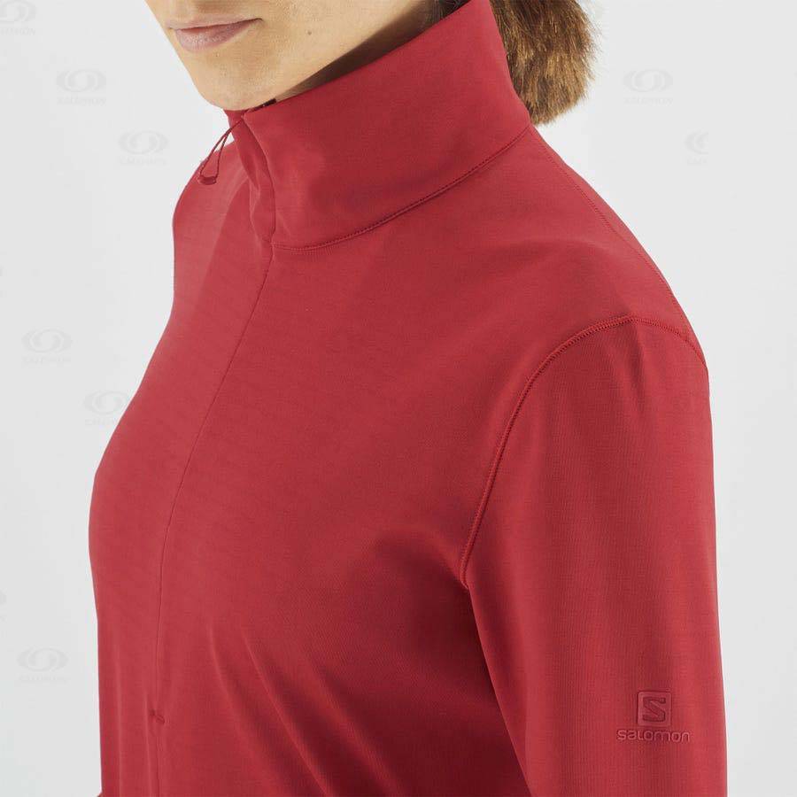 Red Salomon ESSENTIAL LIGHTWARM Women's Hoodie | US-N2422