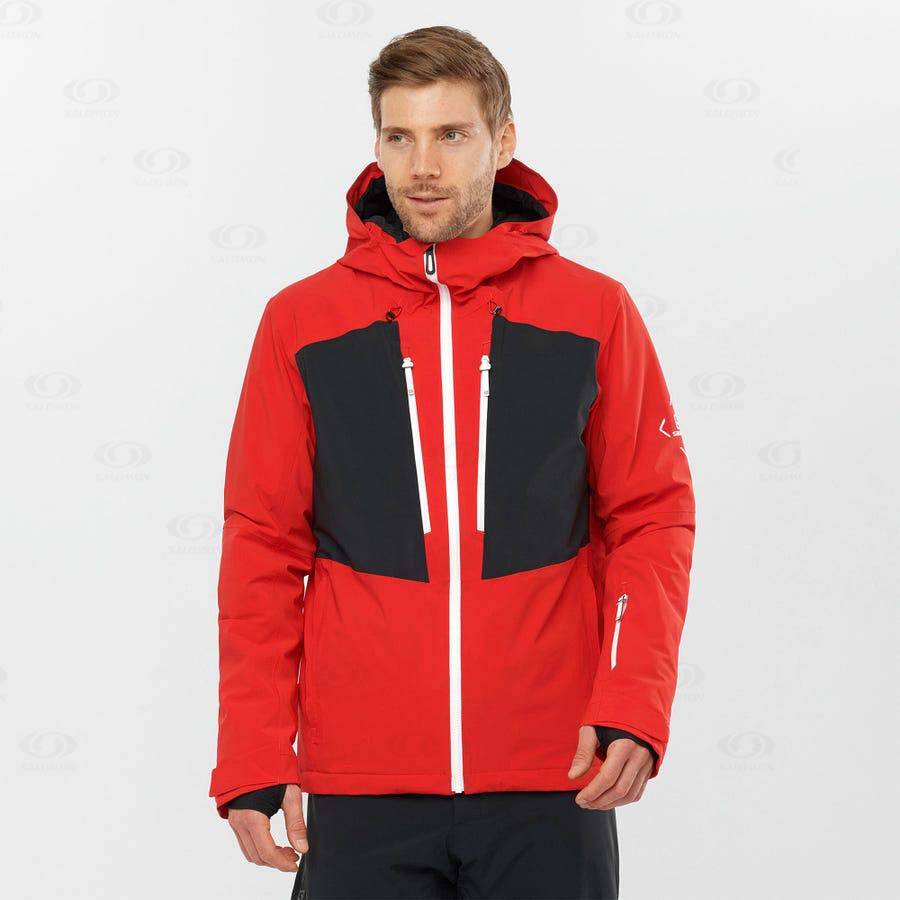 Red Salomon HIGHLAND Men's Insulated Jackets | US-O2127