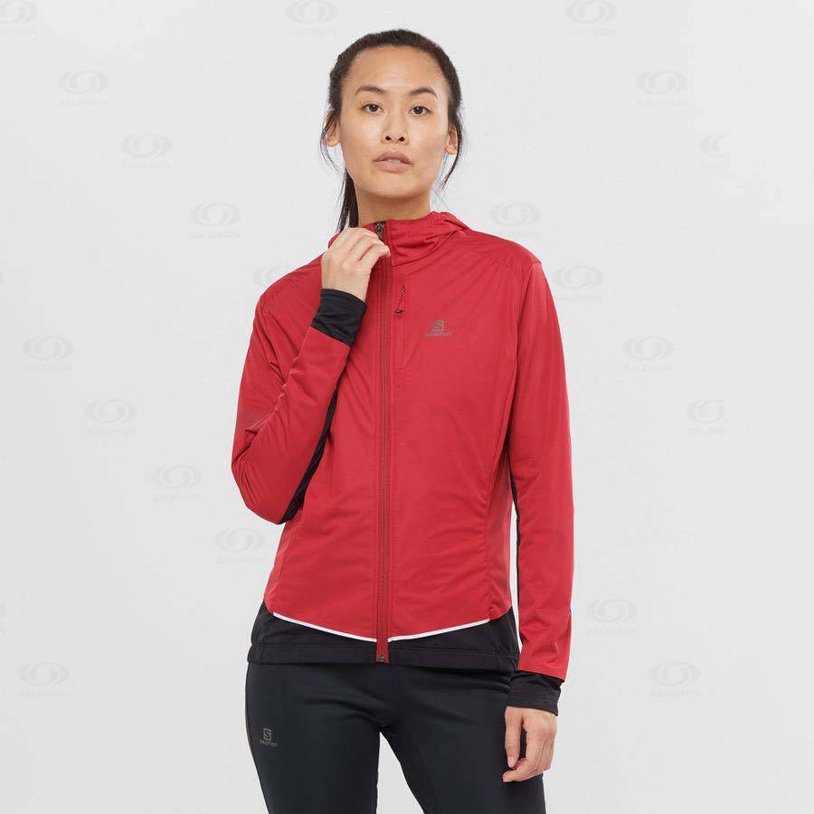 Red Salomon LIGHT SHELL Women's Softshell Jackets | US-wN1589