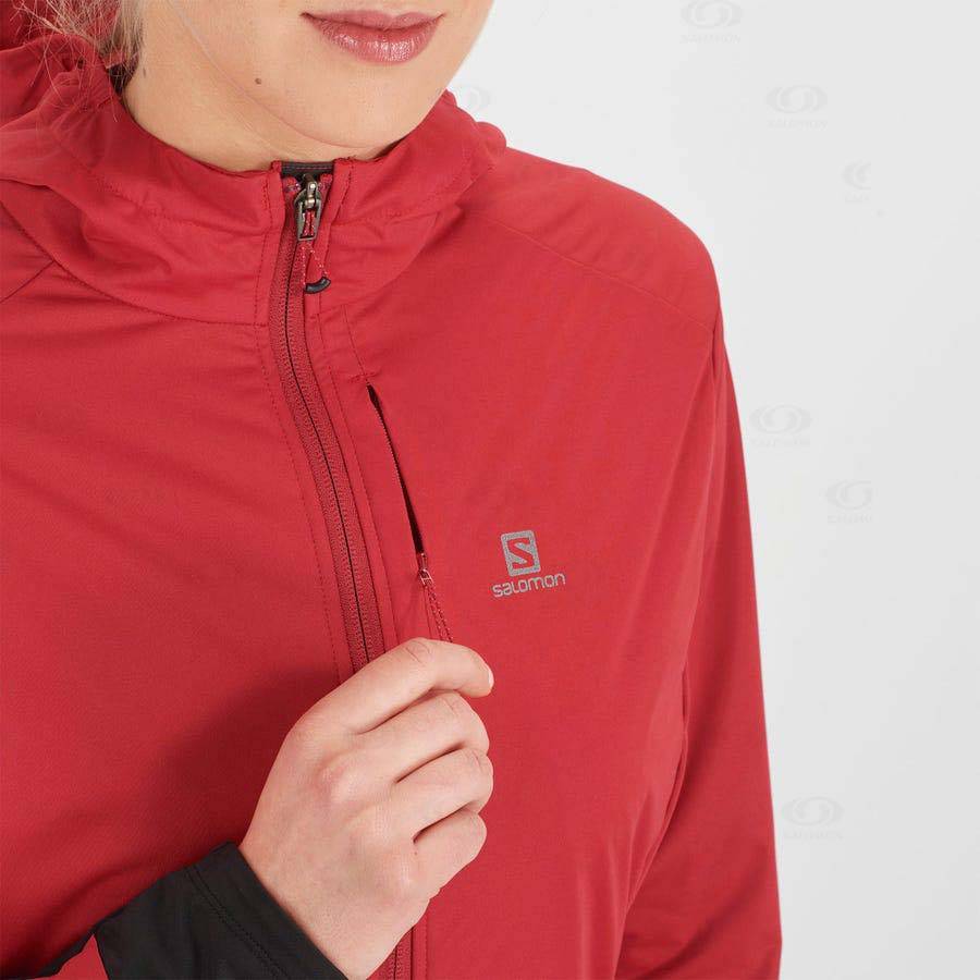 Red Salomon LIGHT SHELL Women's Softshell Jackets | US-wN1589