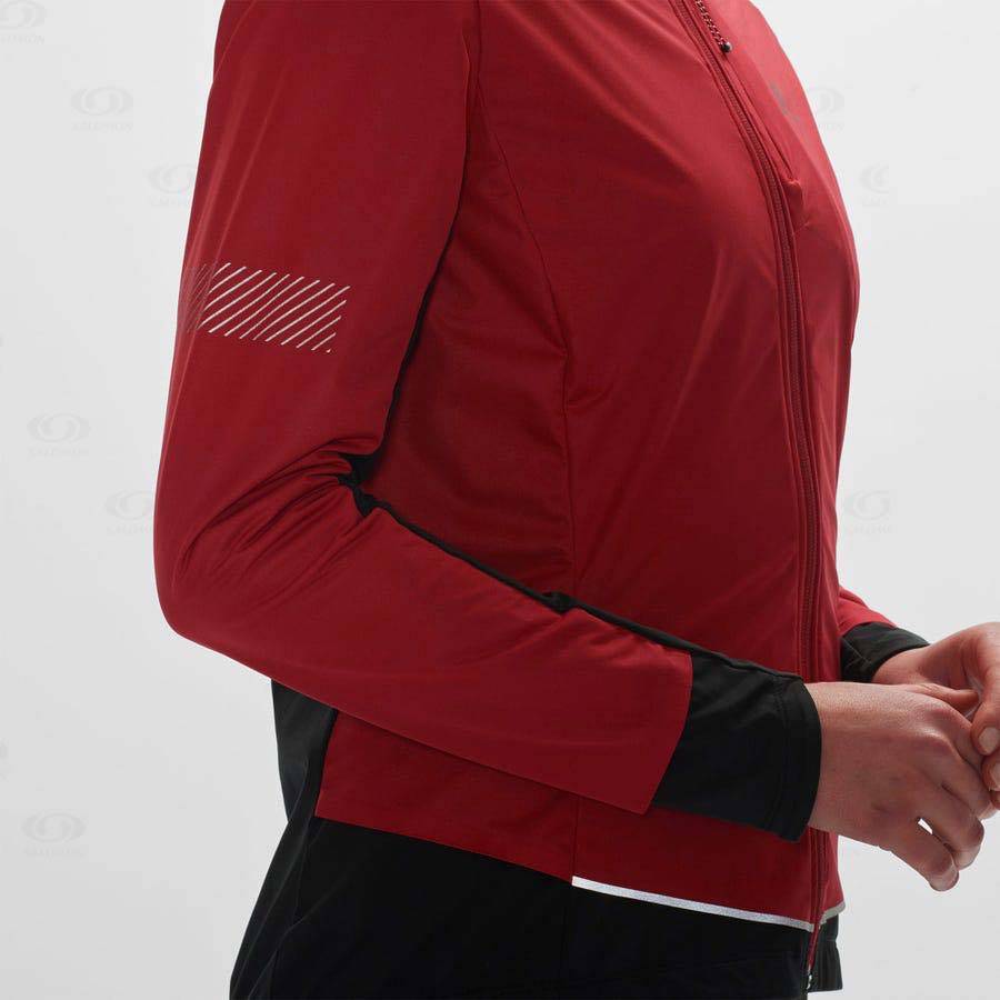 Red Salomon LIGHT SHELL Women's Softshell Jackets | US-wN1589