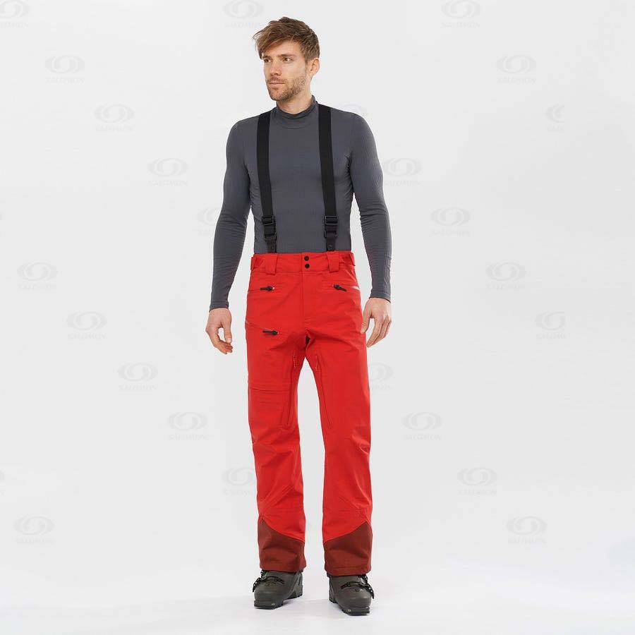 Red Salomon OUTLAW 3L Men's Ski Pants | US-A1549