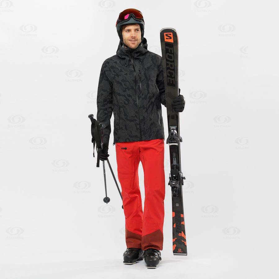 Red Salomon OUTLAW 3L Men's Ski Pants | US-A1549