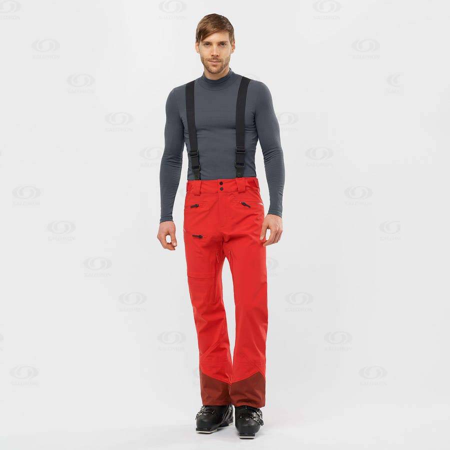 Red Salomon OUTLAW 3L Men's Ski Pants | US-A1549