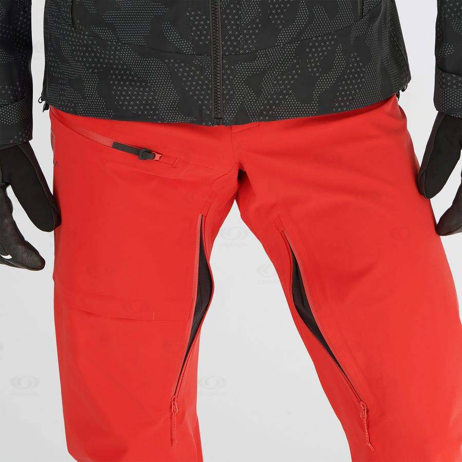 Red Salomon OUTLAW 3L Men's Ski Pants | US-A1549