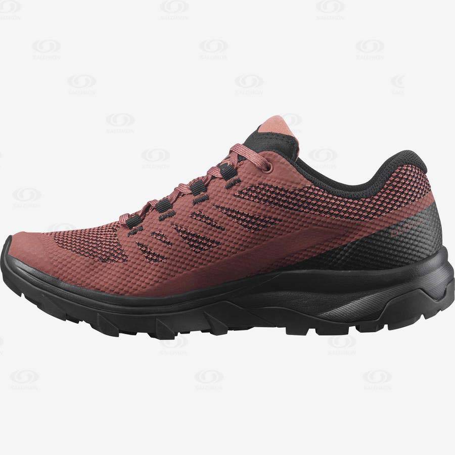 Red Salomon OUTLINE GORE-TEX Women's Hiking Shoes | US-L1676