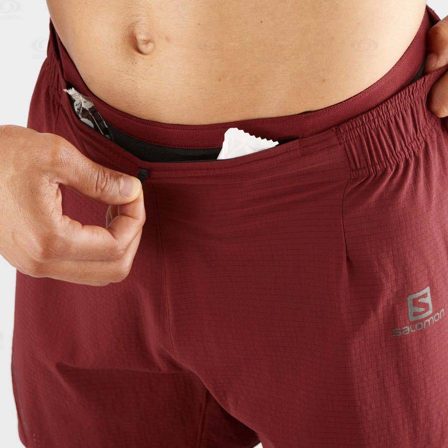 Red Salomon SENSE AERO 5'' Men's Shorts | US-L1662