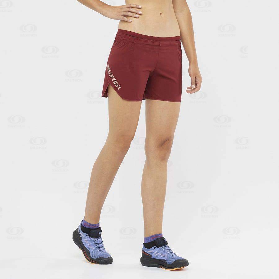 Red Salomon SENSE AERO 5'' Women's Shorts | US-O1903