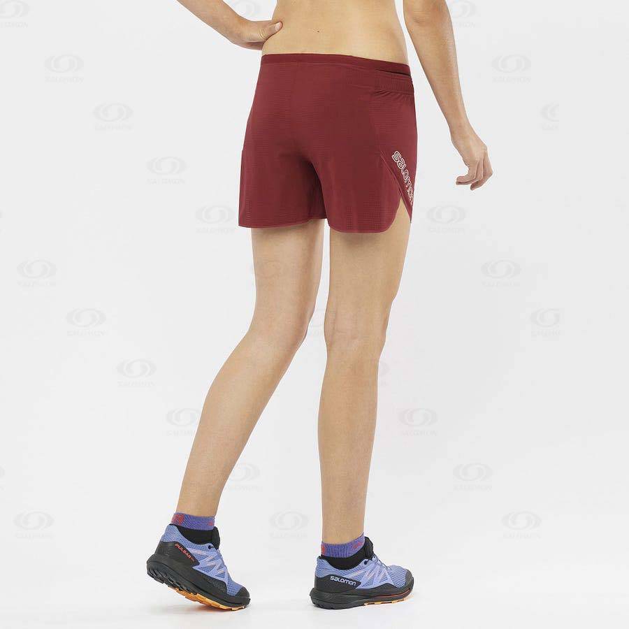 Red Salomon SENSE AERO 5'' Women's Shorts | US-O1903