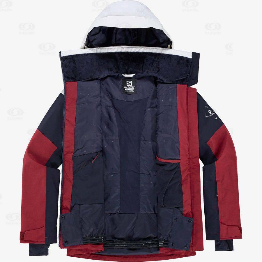 Red Salomon SLALOM Women's Ski Jackets | US-N1127