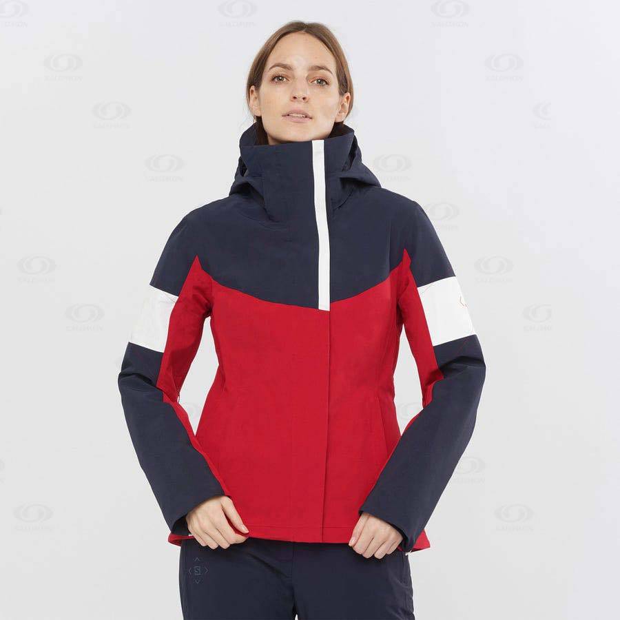 Red Salomon SPEED Women's Insulated Jackets | US-O2617