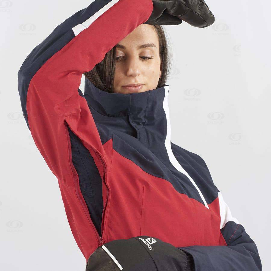 Red Salomon SPEED Women's Insulated Jackets | US-O2617